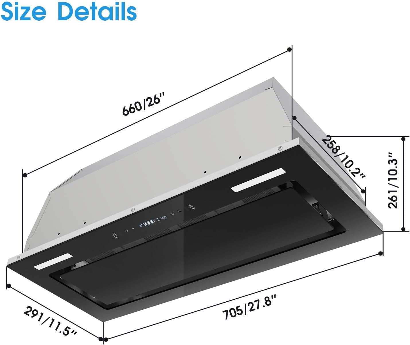 Joeaonz 30 Inch Stainless Steel Range Hood with Gesture Sensing & 800 CFM Airflow
