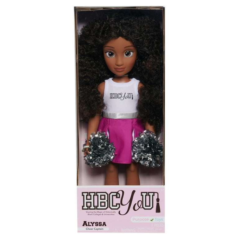 HBCyoU 18 inch Alyssa Doll Accessories Physics Major Cheer Captain Curly Hair Medium Brown Skin Tone Walmart