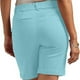 thumbnail image 4 of Pantalones cortos elásticos de cintura alta con bolsillos para mujer - Ropa informal elegante para el trabajo, poliéster, tallas 4-12 EE. UU., tallas grandes disponibles, 4 of 7