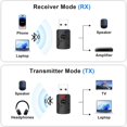 thumbnail image 2 of Transmisor y Receptor Bluetooth 5.4, Alcance de 10 M, Adaptador de Audio Inalámbrico AUX de 3,5 mm para TV, PC, Teléfono y Radio de Coche., 2 of 7