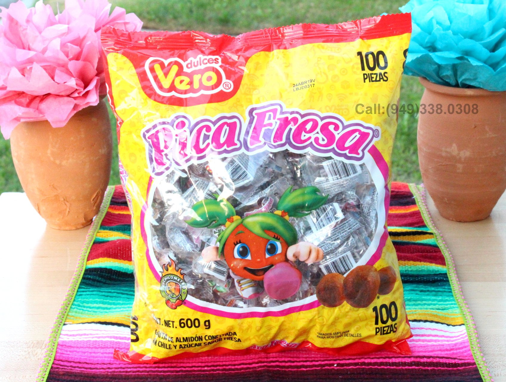 Dulces mexicanos Vero Pica Fresa Venta al por mayor Fresa Chili Dulces  Dulces Mexicanos Mayoreo (12 Bolsas de Pica Fresa (1200 Piezas))