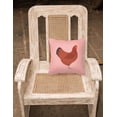 thumbnail image 2 of Carolines Treasures BB7843PW1818 New Hampshire Red Chicken Pink Check Fabric Decorative Pillow, 18 x 18 in., 2 of 2