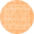 thumbnail image 1 of Ahgly Company Indoor Round Oriental Orange Traditional Area Rugs, 3' Round, 1 of 4