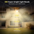 thumbnail image 3 of Luces solares para exteriores Orbecco, 288 LED, 3000 lúmenes, 3 colores de temperatura., 3 of 8