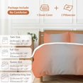 thumbnail image 6 of 3 Piece Orange Gray Ombre Duvet Cover Set Queen Size, Microfiber Comforter/Quilt Cover with Corner Ties and 2 Pillowcases, Modern Gradient Abstract Art All Season Soft Bedding with Zipper Closure, 6 of 8