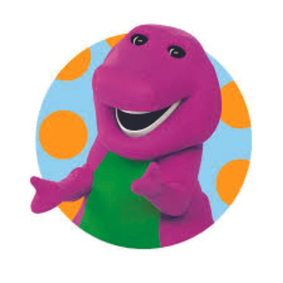Favorite Barney The Dinosaur Show Mascot Kids Tv Show Wall Decals