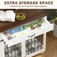 thumbnail image 4 of NARTRU 72.4" Large Double Dog Crate Furniture with Divider and 2 Drawers for 2 Medium or Large Dogs, 4 of 10