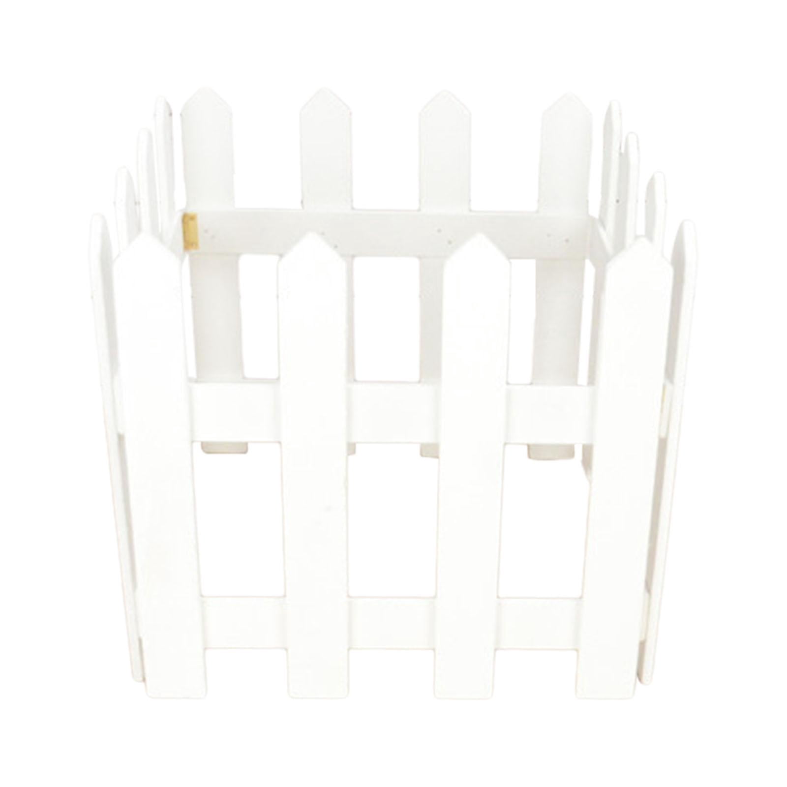 Colaxi Landscape Edging Border Fence Wood Fence DIY Gardening Wooden Garden Fence,Picket Fence for Edgings Flowerbeds, Plant Borders White Height 30cm