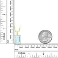 thumbnail image 4 of Gem Stone King 9.37 Ct Sky Blue Topaz White Diamond 18K Yellow Gold Plated Silver Pendant with Chain, 4 of 5