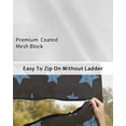 thumbnail image 6 of 4th of July RV Awning Sun Shade Screen 9'X7' Patriotic American Flag Mesh Sunscreen Black Stars Stripes Faith Awning Shade Screen with Zipper UV Blocker Completed Kits for RV Motorhome Camper, 6 of 7
