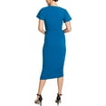 thumbnail image 2 of Rachel Roy Womens Pippa Ruched Sheath Midi Dress, Blue, Large, 2 of 2
