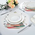 thumbnail image 4 of 15.4" Round Placemat Set of 6 Polyester Fabric Place Mats Non-Slip Dining Kitchen Table Mats for Kitchen Party Decor Christmas Tree Made Of Books, 4 of 5