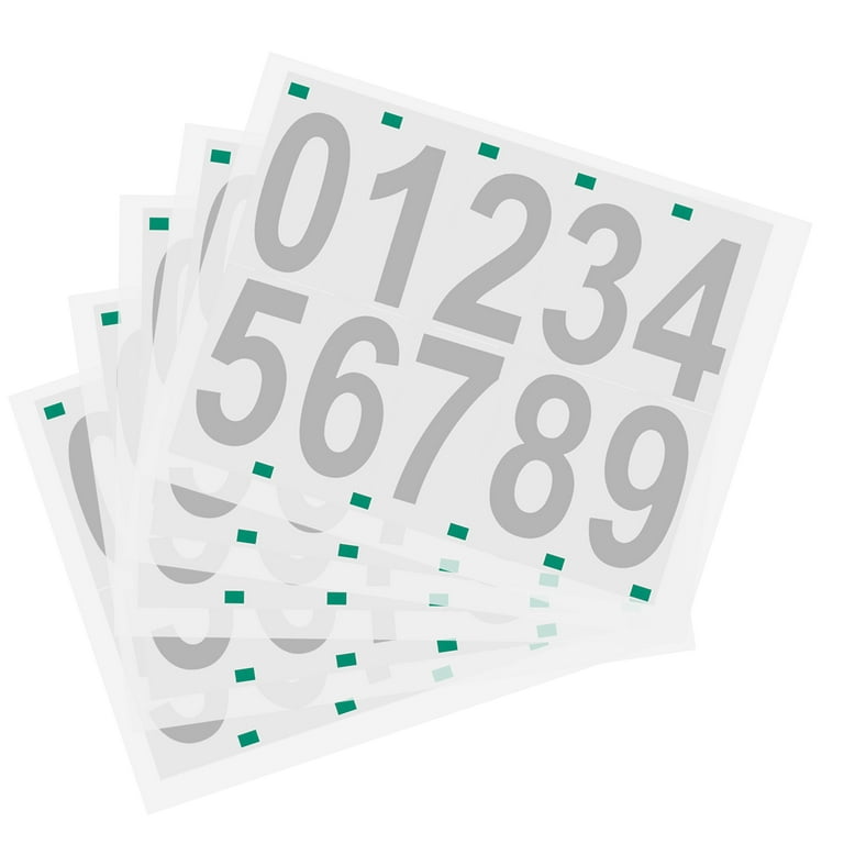 6 Sheets of Number Sticker Adhesive Numbers Decals Number Stickers 0-9 Large Number Stickers for Mailbox, Size: 32x10x4CM