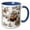 Blue/White, variant on 3drose, Wyoming, Yellowstone N.p. Bison in Snow., 11oz Mug