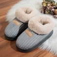thumbnail image 5 of Wovix House Slippers for Women Memory Foam Cushionin Closed Back Fluffy Collar House Shoes Outdoor Indoor Bedroom Slippers Chenille Fuzzy House Shoes, 5 of 8