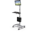 thumbnail image 2 of BALT Beta Sit-Stand Workstation - Chariot (Support de CPU Réglable, base de Chariot, 2 Pôles, Étagère de Clavier, Plaque de Moniteur) - pour PC / PC Équipement, 2 of 4