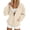 Beige, variant on Erwazi Sweatshirt for Women Hooded Zip Up Long Sleeveet Fall Winter Loose Trendy Casual Tops with Pock