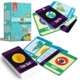 thumbnail image 1 of Merka Paquete de 90 tarjetas didácticas científicas: sistema solar, cuerpo humano y geografía, suministros para la escuela en el hogar para niños, tarjetas ilustradas para niños que aprenden palabras,, 1 of 5
