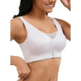 thumbnail image 4 of INSPIRE CHIC Women's V-Neck Mesh Minimizers Bras Wirefree Adjustable Straps U Back Lingerie XL Purple, 4 of 4