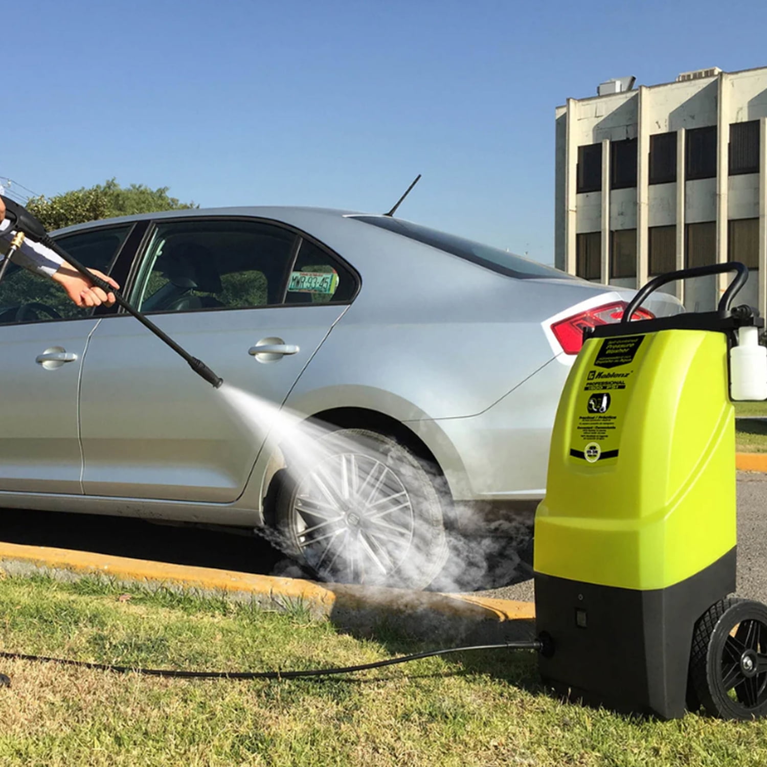Koblenz 2,000-PSI Electric Pressure Washer with 8-Gal. Water Tank and 35-Ft. Cord, Green and Black HLT-380 V