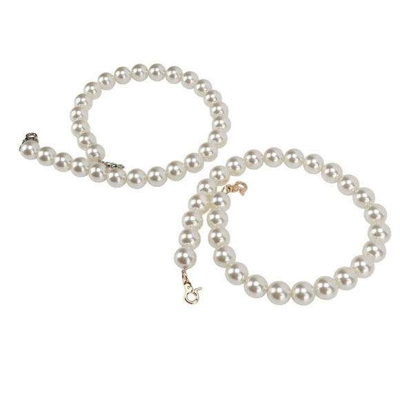 Short Handbag Chain, DIY Pearl Bead Bag Chain Easily Install Detachable Elegant Stylish Appearance Simply Use For Handbags For Wallets For Bags 14mm,18mm,20mm
