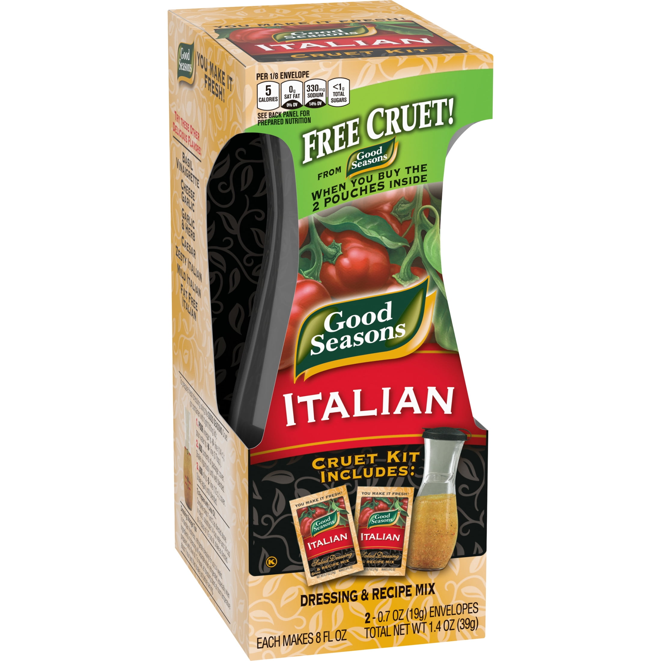 vintage good seasons salad dressing bottle Dry Seasonings, Italian & Recipe Mix with Cruet Kit, 2 ct Packets as you can simply make your own in the provided cruet Vintage Good Seasons Cruet- Salad