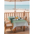 thumbnail image 2 of Outdoor Tablecloth with Umbrella Hole for Patio/Picnic/Party/Camping, Green Grey Ombre Waterproof Table Cloth Rectangle Table Cover Washable, Farmhouse Gradient Minimalist (60"x 102"), 2 of 8