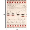 thumbnail image 3 of ECARPETGALLERY Modern Geometric Area Rug for Living Room Bedroom, Ivory Red Carpet, 7'10''x10'2'', 3 of 8