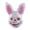 Light Blue, variant on Leeye Halloween Scary Rabbit LED Mask, Light Up Creepy Bunny Face Mask with Glowing Eyes for Cosplay Party Costume, Red 11.81x9.84x3.54in