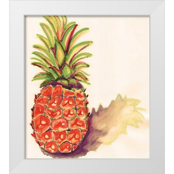 Seay, Anne 26x29 White Modern Wood Framed Museum Art Print Titled - Orange Pineapple
