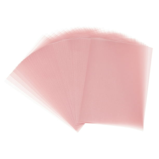30 Hojas de Papel Vellón 4x6, Papel Vellón Imprimible Translúcido 100GSM para Imprimir Invitaciones, Rosa