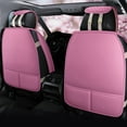thumbnail image 2 of Red Rain Pink Seat Covers Full Set Leather Auto Seat Covers 9PCS Front & Rear Seat Covers with Airbag Compatible Universal Fit Most Car Auto Suv (WM-Pink), 2 of 6