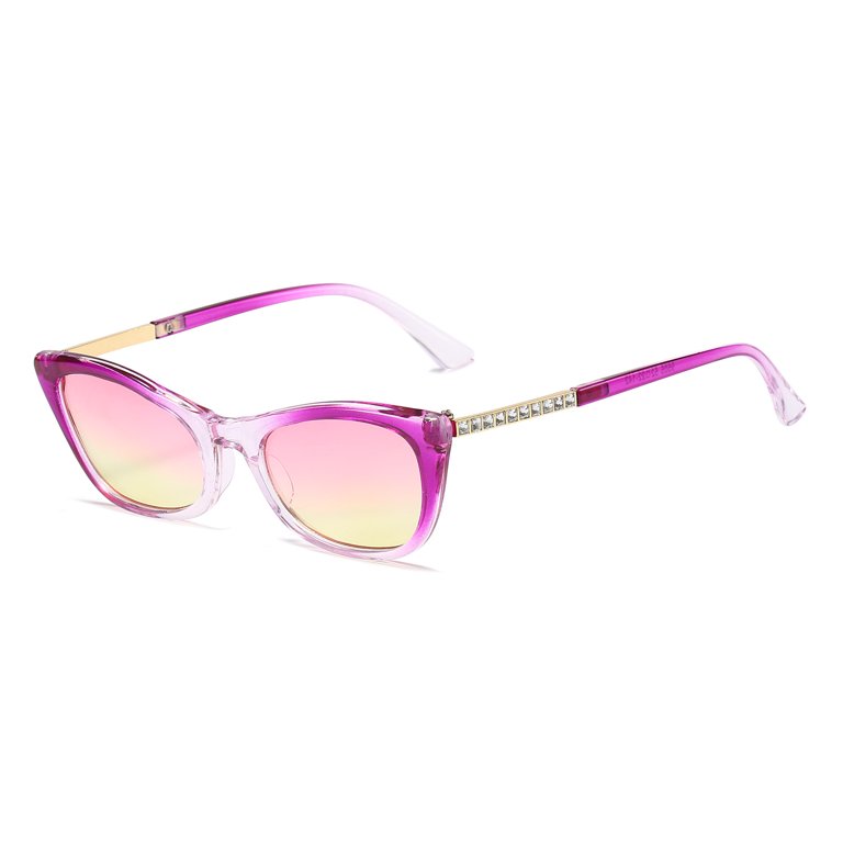 Ladies Candy color purple sunglasses NACHLYNN 12 Pairs Purple Heart Sunglasses for Women Rimless  main image 3