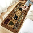 thumbnail image 2 of Bear Bathroom Rugs, Farmhouse Country Antique Deer Moose Forest Vintage Wood Decor Non Slip Bath Mats,Hunting Camping Bath Rug Sets for Bathroom Bedroom Kitchen Outdoor Indoor 17X29 Inch, Brown, 2 of 5