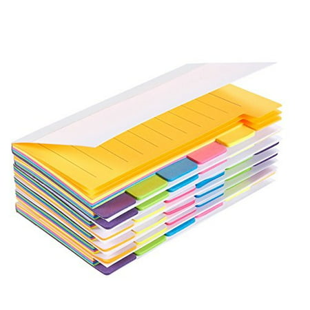 pack of 6 index tabs - divider sticker notes, 360 ruled notes, bookmark stickers- color coded for students, office use, home use, 3 x 5 (10 Best Index Funds)