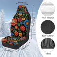 thumbnail image 7 of Uorisanigo Car Seat Covers for Front Seats Only, Universal Lovely Colorful Flowers Automotive Vehicle Seat Covers for Auto Truck Van SUV, Car Accessories for Women Men, Set of 2, 7 of 7