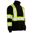 thumbnail image 2 of JORESTECH Hi-Vis Safety Quarter-Zip Sweater, ANSI Class 1 (Black, 3XL), 2 of 6
