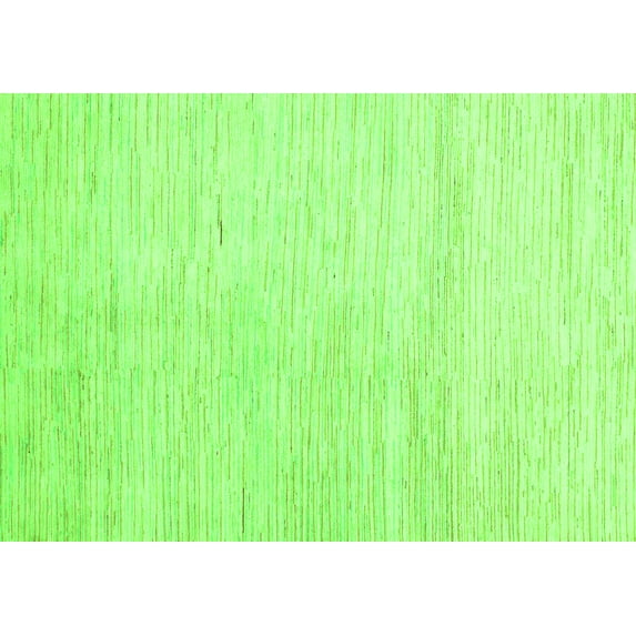 Ahgly Company Indoor Rectangle Solid Green Modern Area Rugs, 7' x 10'