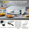 thumbnail image 5 of GOGRANT 16 Inch Electric Pizza Oven Indoor, Countertop Commercial Pizza Oven with Grilling Rack, Crumb Tray, Handle and Feet Pads, Stainless Steel Pizza Baking Machine for Home Restaurant, 5 of 7
