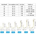 thumbnail image 2 of Uxcell 3# Small Fishing Hooks with 36cm Line, 0.3x0.16 Inch Double Hook Rigs with Barbs Fishing Hook, Gold Tone 20Pcs, 2 of 4