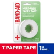 Band-Aid Brand First Aid Hurt-Free Medical Paper Tape, 1 in by 10 yd