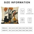 thumbnail image 6 of COMIO  Boho Abstract Cat Plant Sunset Decorative Throw Pillow Covers Set of 2, Minimalist Art Aesthetic Pillowcase Decoration, Bohemian Modern Sofa Couch Cushion Case Home Decor, 6 of 6
