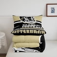 thumbnail image 4 of Erosebridal Sports Theme Bedding Sets Queen with Comforter, Bedroom Decor, Black 3 Pieces, Pittsburgh, 4 of 6