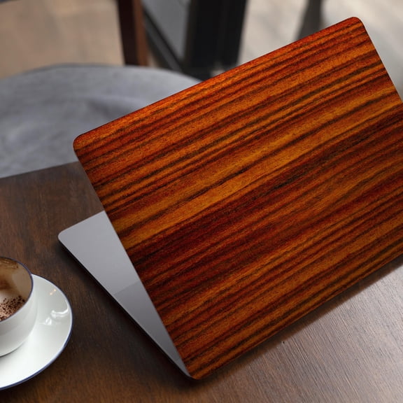 DesignSkinz Bright Red Ebony Woodgrain Full-Body Skin Decal Wrap Cover for MacBook 12" Retina (A1534)