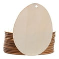 thumbnail image 6 of Holloyiver 10 Pieces Easter Wooden Embellishments, Unfinished Wood Egg Hanging Ornaments with Twines for Easter Party Decorations Supplies, 6 of 6