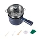 thumbnail image 3 of Olla eléctrica compacta de 1,8 l con protección contra sobrecalentamiento y hervido . Olla eléctrica para cocinar fideos, huevos y shabu shabu. azul con, 3 of 8