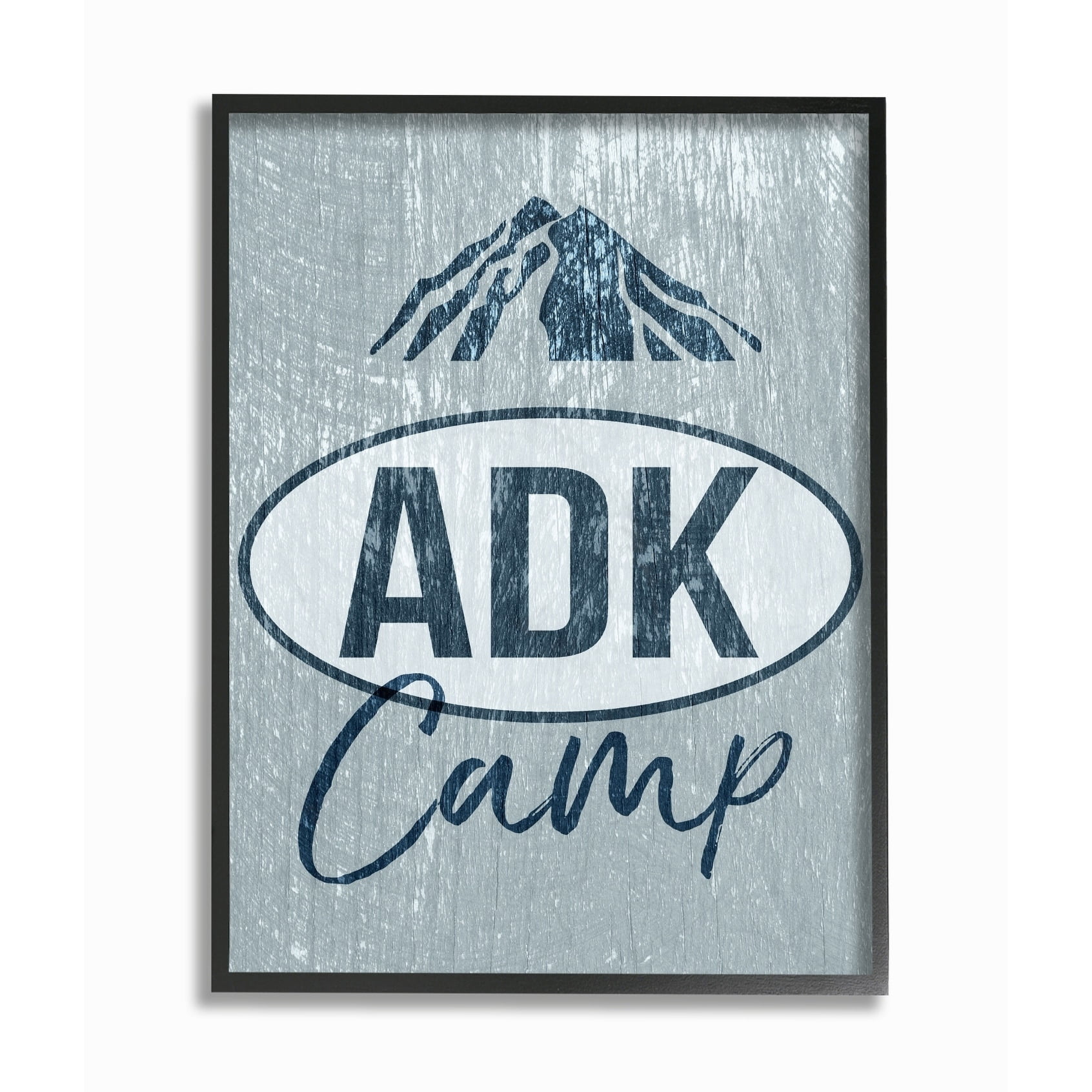 The Stupell Home Decor Collection ADK Camp Mountains Adirondack Framed Wall Art