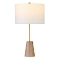 thumbnail image 7 of Evelyn&Zoe Killian 25.5" Modern Metal and Wood Table Lamp with White Drum Fabric Shade, 7 of 7