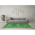 thumbnail image 3 of Ahgly Company Indoor Round Persian Emerald Green Traditional Area Rugs, 5' Round, 3 of 4