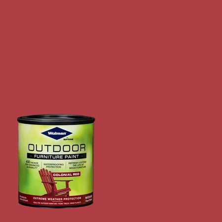 2 Pack, Colonial Red, Wolman Outdoor Wood Furniture Paint- Quart